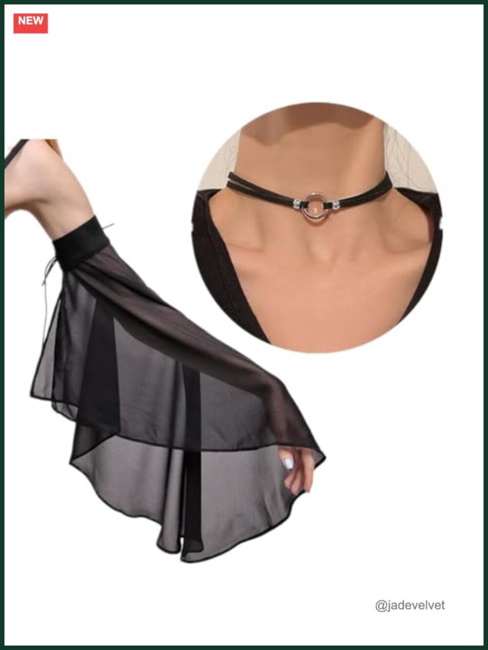 Long Tulle Gloves & Choker Necklace Set Retro Cosplay Party Accessories